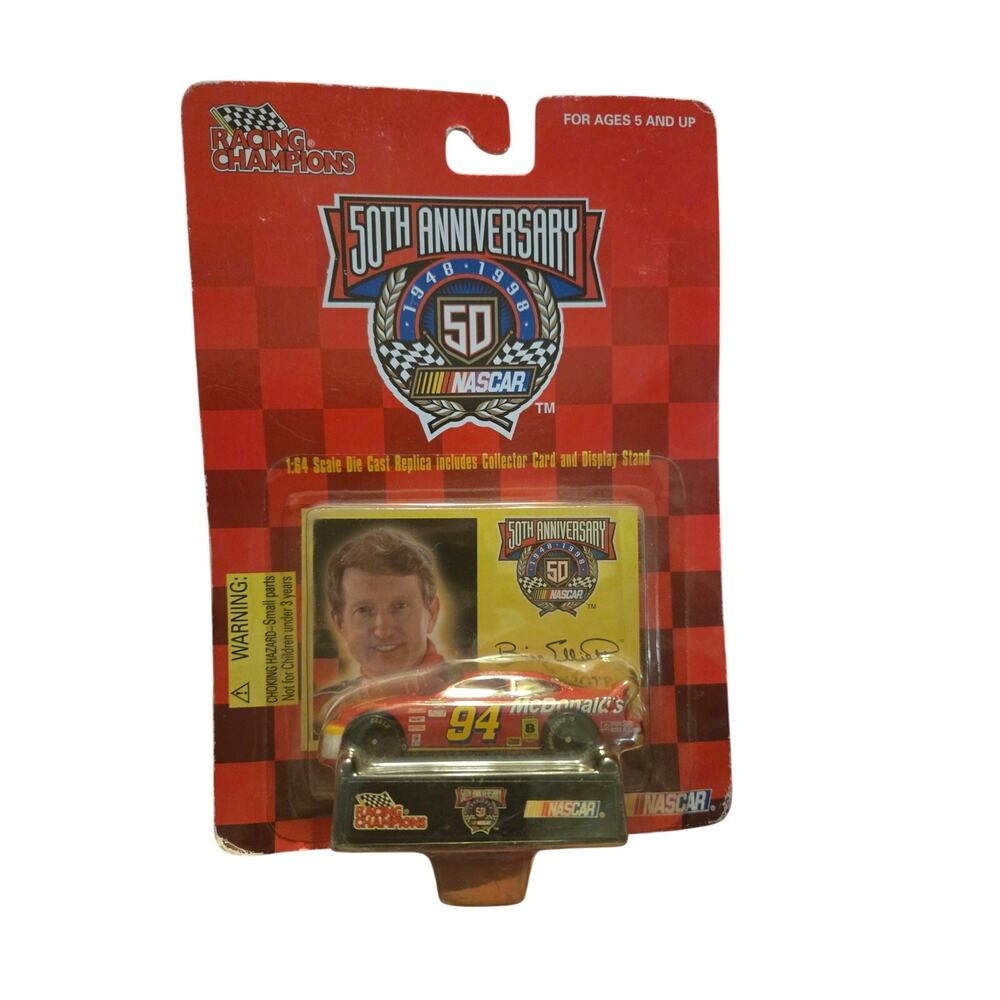 Racing Champions Bill Elliott #94 McDonald’s 50th Anniversary 1/64 NIB Nascar